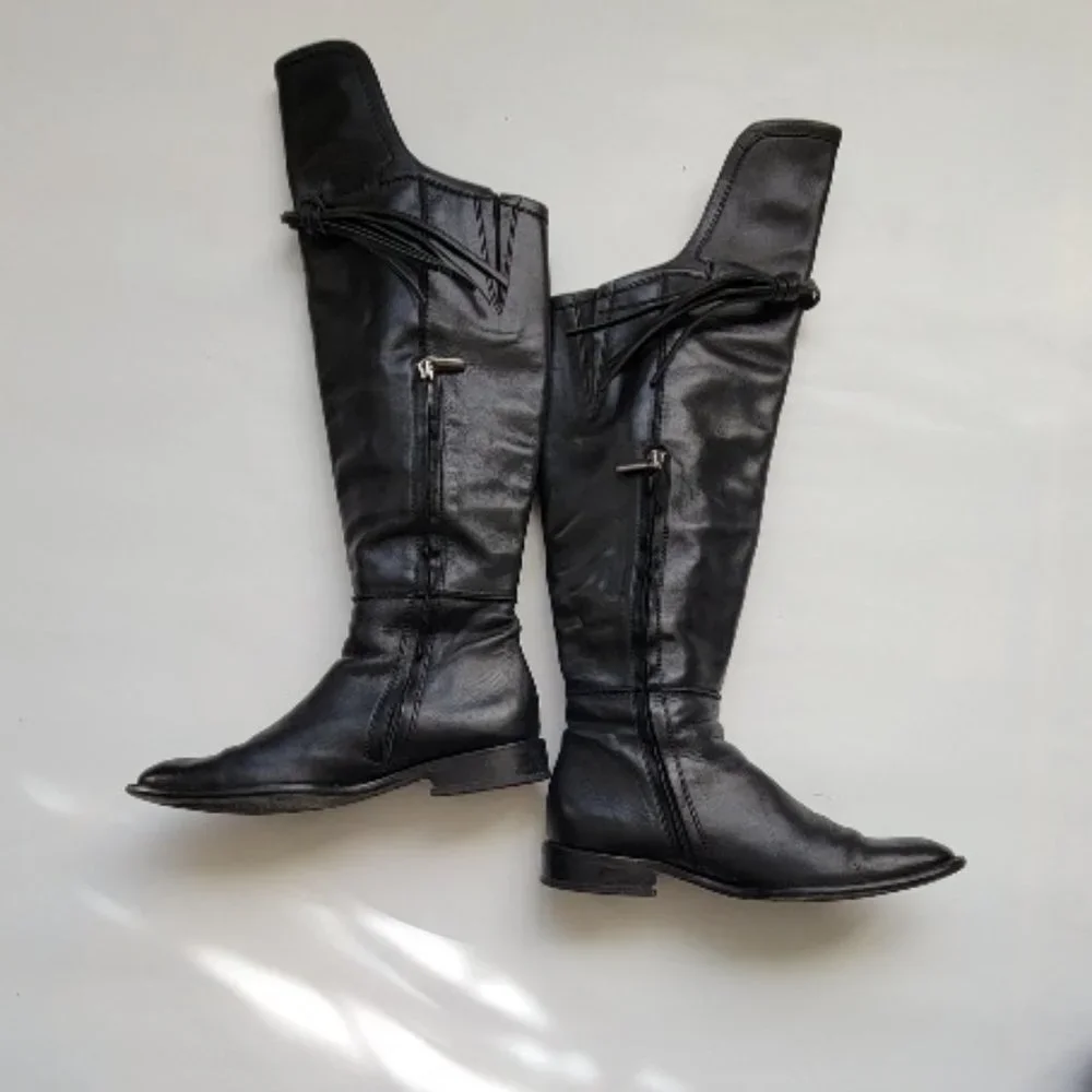 FRANCO BOSCHI TALL BOOTS WITH TASSEL SIZE 38 1/2 USED - Picture 11 of 14